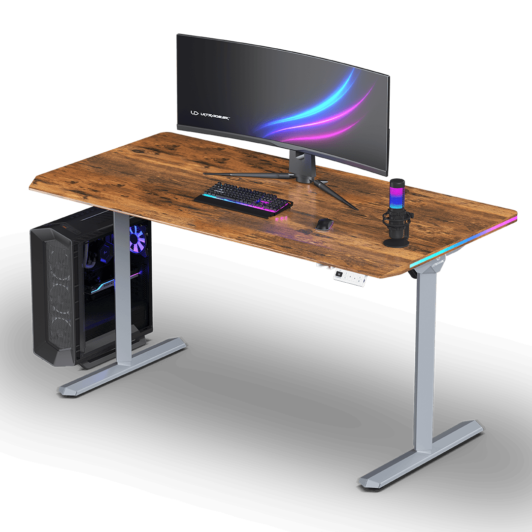 Ultradesk QUEST GREY Marron